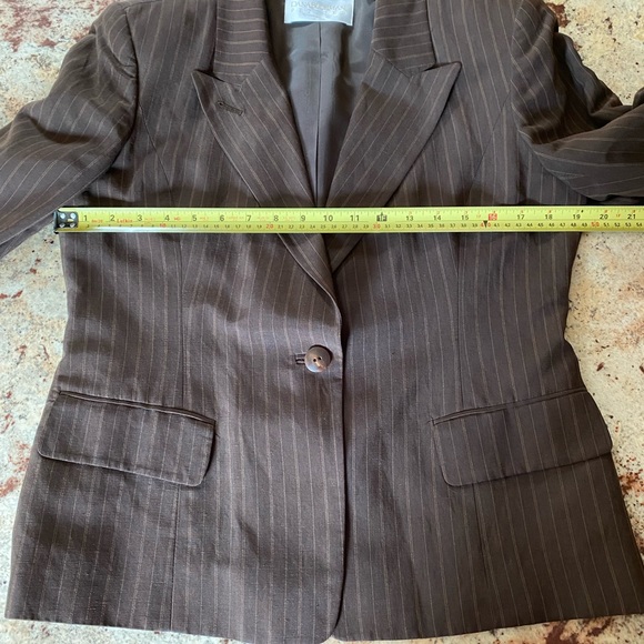 DANA BUCHMAN SILK/LINEN BLEND BLAZER Sz PETITE 10 - Picture 5 of 12